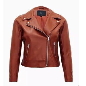 Faux Leather Moto Jacket